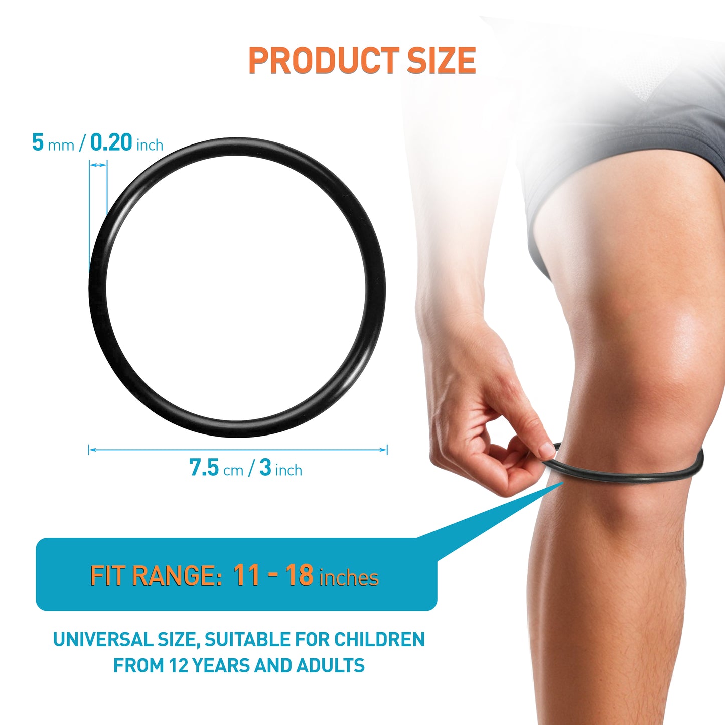 Patella Bands White (1 Pair)